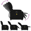 Stella Homewares Electric Stand up Massage Recliner Chair Black Fabric