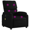 Stella Homewares Massage Recliner Chair Black Faux Leather