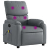 Stella Homewares Massage Recliner Chair Grey Faux Leather
