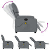 Stella Homewares Massage Recliner Chair Grey Faux Leather