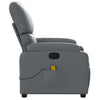 Stella Homewares Massage Recliner Chair Grey Faux Leather