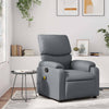 Stella Homewares Massage Recliner Chair Grey Faux Leather
