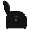 Stella Homewares Electric Massage Recliner Chair Black Faux Leather
