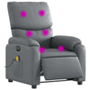 Stella Homewares Electric Massage Recliner Chair Grey Faux Leather
