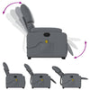 Stella Homewares Stand up Massage Recliner Chair Grey Faux Leather