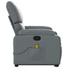 Stella Homewares Stand up Massage Recliner Chair Grey Faux Leather