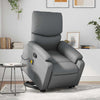 Stella Homewares Stand up Massage Recliner Chair Grey Faux Leather