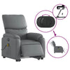 Stella Homewares Electric Stand up Massage Recliner Chair Grey Faux Leather