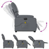 Stella Homewares Electric Stand up Massage Recliner Chair Grey Faux Leather