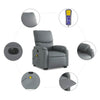 Stella Homewares Electric Stand up Massage Recliner Chair Grey Faux Leather