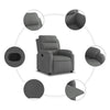 Stella Homewares Recliner Chair Dark Grey Fabric