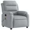 Stella Homewares Massage Recliner Chair Light Grey Fabric