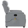 Stella Homewares Massage Recliner Chair Light Grey Fabric