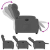 Stella Homewares Electric Recliner Chair Dark Grey Fabric