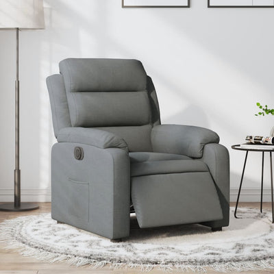 Stella Homewares Electric Recliner Chair Dark Grey Fabric