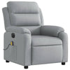 Stella Homewares Electric Massage Recliner Chair Light Grey Fabric