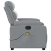 Stella Homewares Electric Massage Recliner Chair Light Grey Fabric