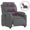 Stella Homewares Electric Massage Recliner Chair Dark Grey Fabric