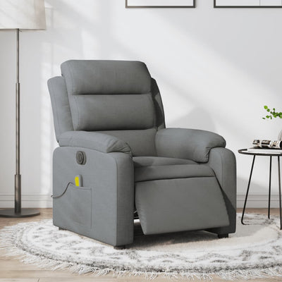 Stella Homewares Electric Massage Recliner Chair Dark Grey Fabric
