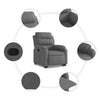 Stella Homewares Stand up Recliner Chair Dark Grey Fabric