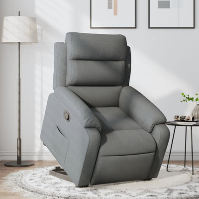 Stella Homewares Stand up Recliner Chair Dark Grey Fabric