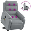 Stella Homewares Stand up Massage Recliner Chair Light Grey Fabric