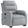 Stella Homewares Stand up Massage Recliner Chair Light Grey Fabric