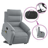 Stella Homewares Stand up Massage Recliner Chair Light Grey Fabric