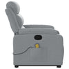 Stella Homewares Stand up Massage Recliner Chair Light Grey Fabric