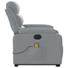 Stella Homewares Electric Stand up Massage Recliner Chair Light Grey Fabric