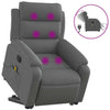Stella Homewares Electric Stand up Massage Recliner Chair Dark Grey Fabric