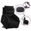 Stella Homewares Electric Stand up Massage Recliner Chair Black Faux Leather