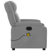 Stella Homewares Massage Recliner Chair Light Grey Fabric