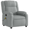 Stella Homewares Electric Massage Recliner Chair Light Grey Fabric