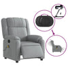 Stella Homewares Electric Massage Recliner Chair Light Grey Fabric