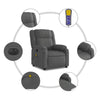 Stella Homewares Electric Massage Recliner Chair Dark Grey Fabric
