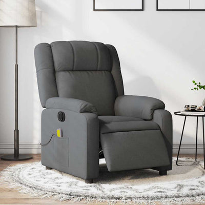 Stella Homewares Electric Massage Recliner Chair Dark Grey Fabric