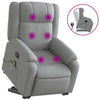 Stella Homewares Stand up Massage Recliner Chair Light Grey Fabric
