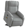 Stella Homewares Stand up Massage Recliner Chair Light Grey Fabric