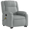 Stella Homewares Stand up Massage Recliner Chair Light Grey Fabric