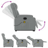 Stella Homewares Stand up Massage Recliner Chair Light Grey Fabric
