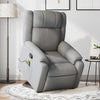 Stella Homewares Stand up Massage Recliner Chair Light Grey Fabric