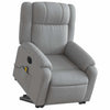 Stella Homewares Electric Stand up Massage Recliner Chair Light Grey Fabric