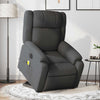 Stella Homewares Electric Stand up Massage Recliner Chair Dark Grey Fabric