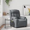 Stella Homewares Massage Recliner Chair Grey Faux Leather