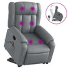 Stella Homewares Electric Massage Recliner Chair Grey Faux Leather