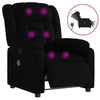 Stella Homewares Stand up Massage Recliner Chair Black Faux Leather