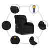Stella Homewares Stand up Massage Recliner Chair Black Faux Leather