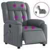 Stella Homewares Stand up Massage Recliner Chair Grey Faux Leather