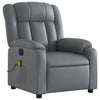 Stella Homewares Stand up Massage Recliner Chair Grey Faux Leather